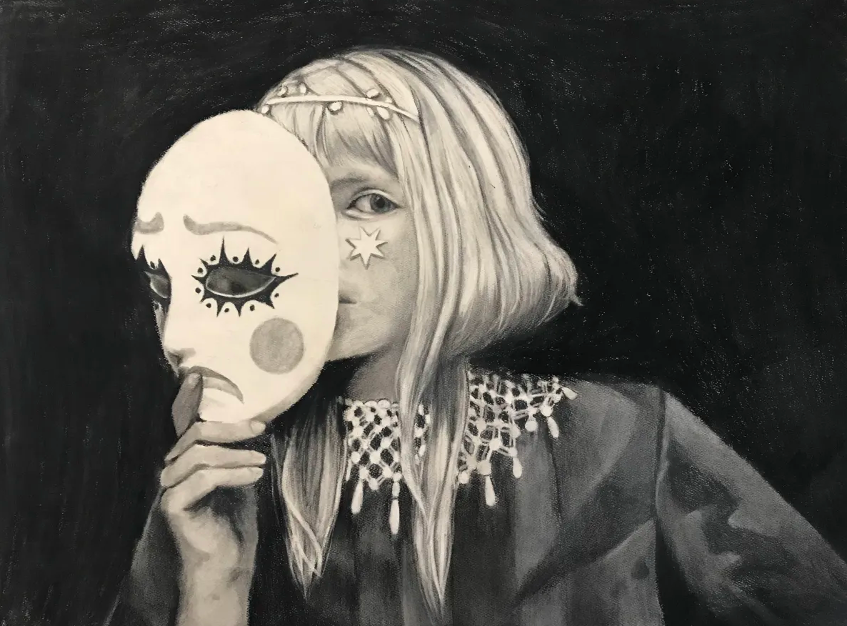 charcoal drawing of aurora asknes