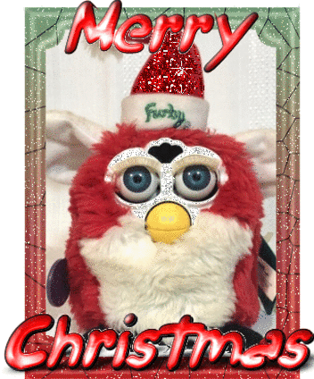 santa furby merry christmas gif